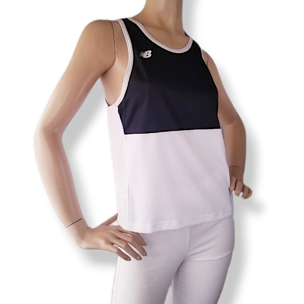 New Balance Retro Black & White Athletic Singlet (As Is) Size Large